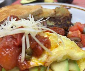 Puttanesca omelet