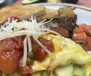 Puttanesca omelet